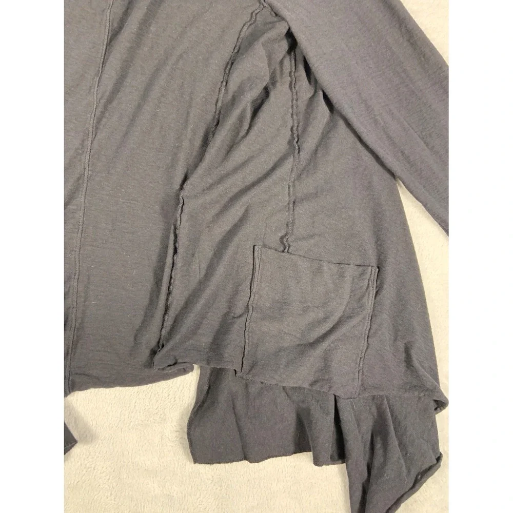 James Perse Cardigan Womens Size 4 Black Long Sleeve USA Cotton
